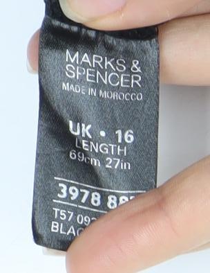 Marks and Spencer Women's Black Skirt Size 16