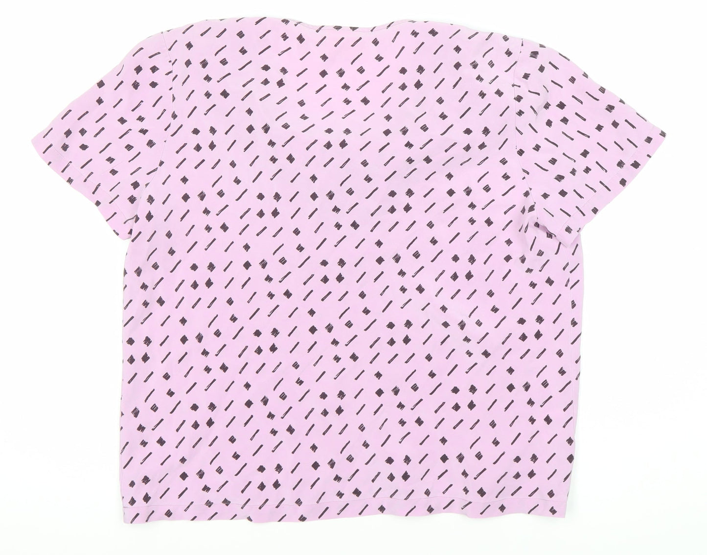 Womens UK Size 12 Country Casuals Pink Basic Blouse