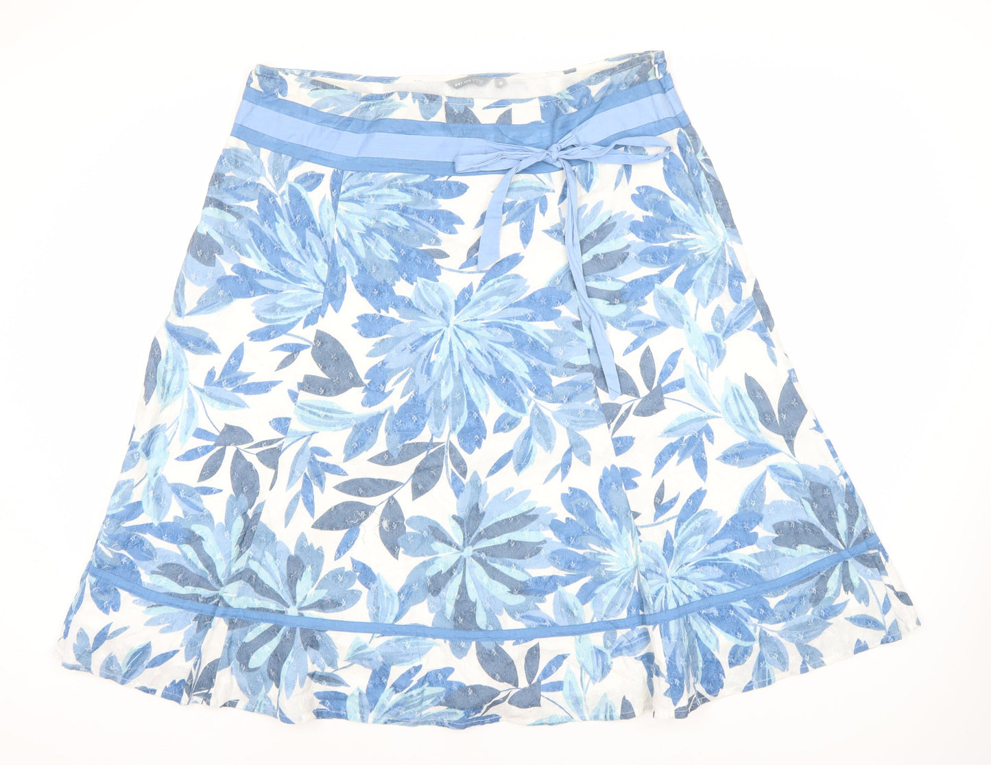 Per Una Women's Blue Floral A-Line Skirt Size 18