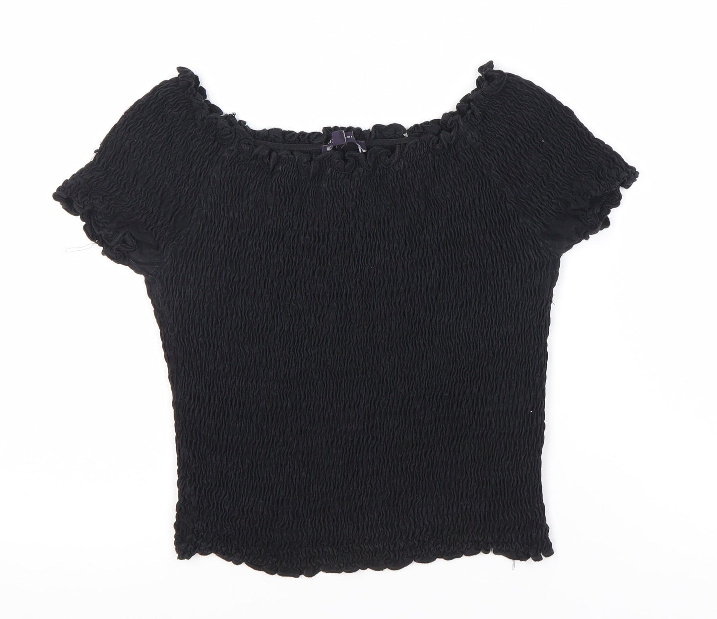 Womens UK Size 12 Marks and Spencer Black Basic Blouse
