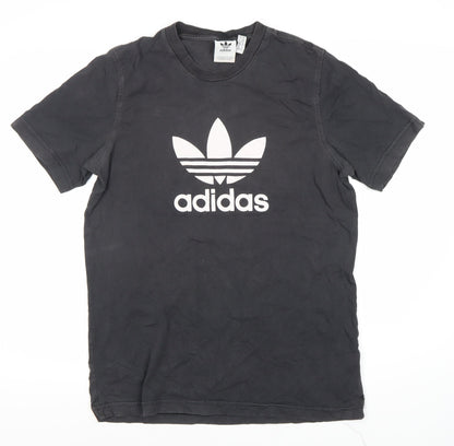 Adidas Men's Black M Logo Crew Neck T-Shirt