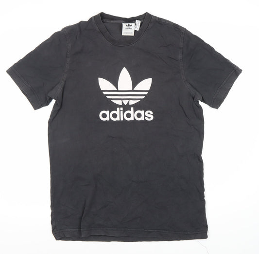 Adidas Men's Black M Logo Crew Neck T-Shirt