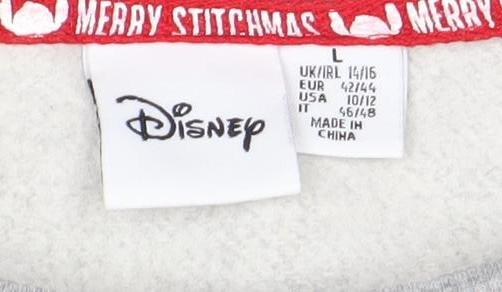 Womens UK Size 14 Disney Grey Pullover Sweatshirt
