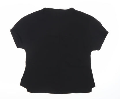 Womens UK Size 10 River Island Black Basic T-Shirt