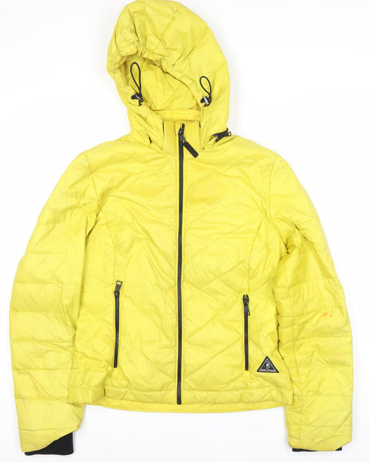 Womens UK Size 10 Jack Wills Yellow Puffer Jacket