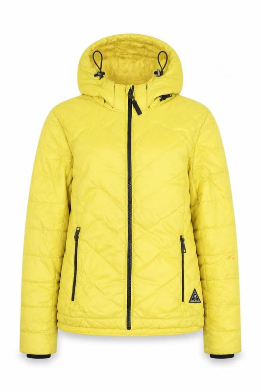 Womens UK Size 10 Jack Wills Yellow Puffer Jacket
