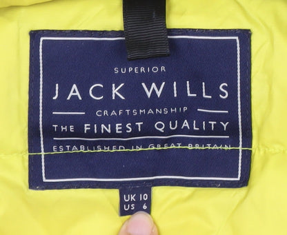 Womens UK Size 10 Jack Wills Yellow Puffer Jacket