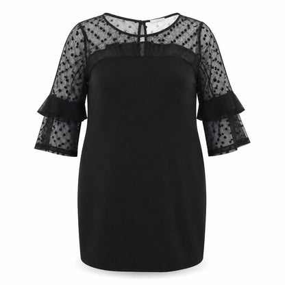 Wallis Women's Black Polka Dot Shift Dress Size 14