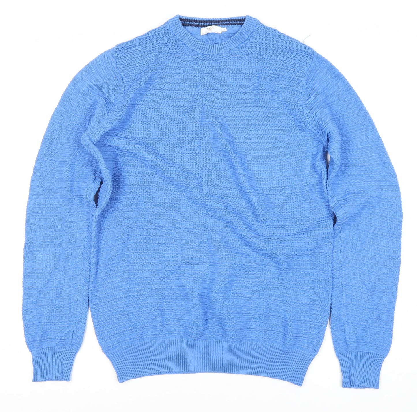 Cotton Traders Men's Blue M Pullover Crew Neck Jumper