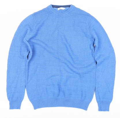 Cotton Traders Men's Blue M Pullover Crew Neck Jumper