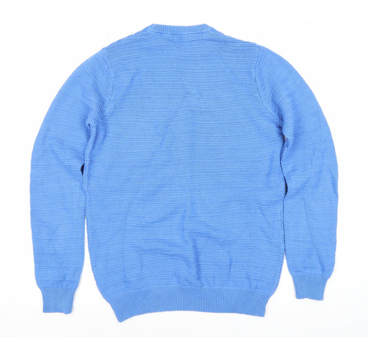 Cotton Traders Men's Blue M Pullover Crew Neck Jumper