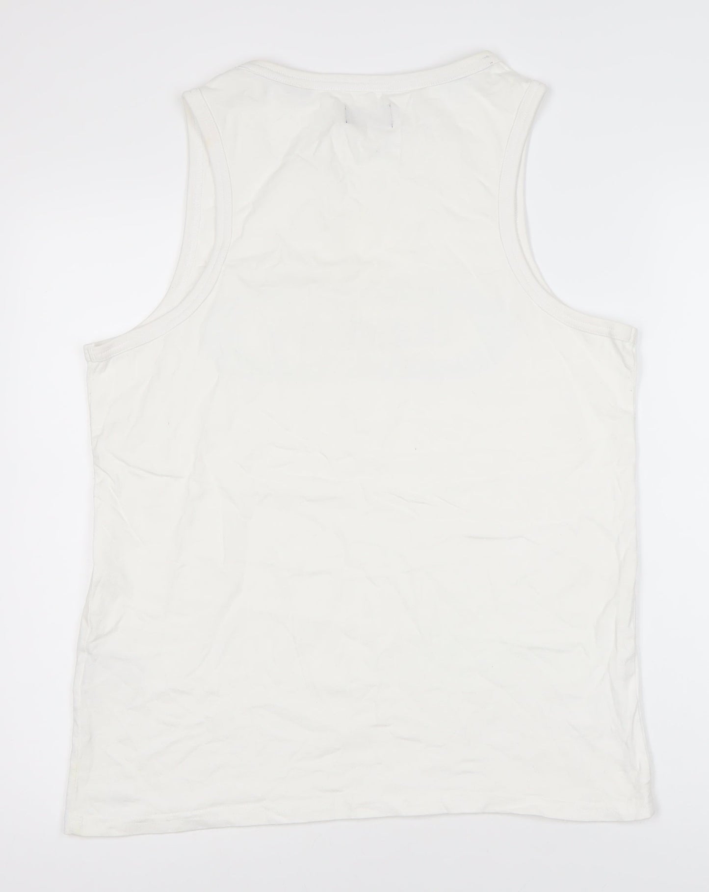 Superdry Men's White Sleeveless T-Shirt XL Cotton