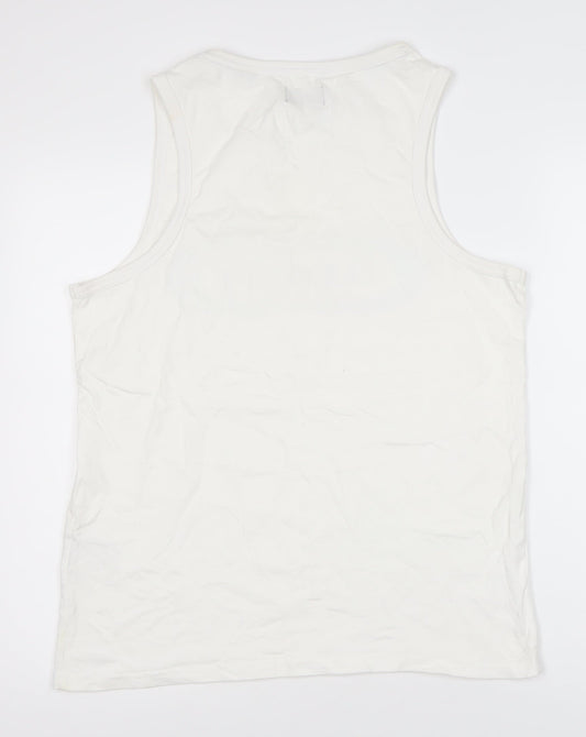 Superdry Men's White Sleeveless T-Shirt XL Cotton