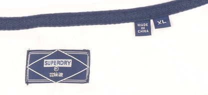 Superdry Men's White Sleeveless T-Shirt XL Cotton