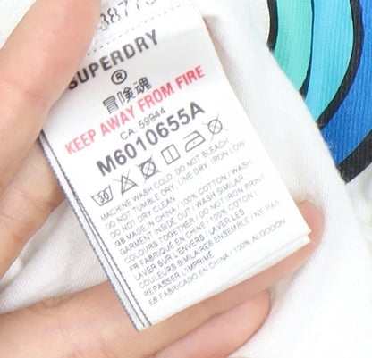 Superdry Men's White Sleeveless T-Shirt XL Cotton