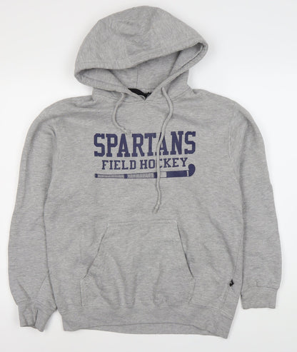 Pennant Men's Grey Pullover Hoodie - Size S, Sports Style