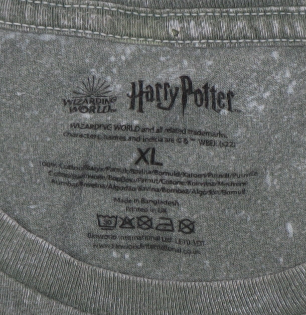 Mens UK Size XL Harry Potter Green  T-Shirt