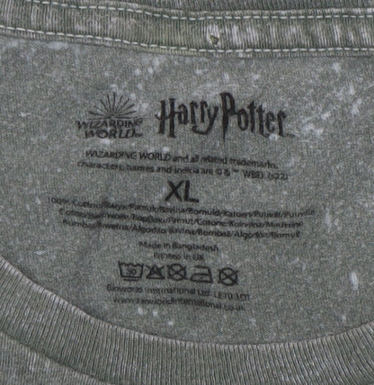 Mens UK Size XL Harry Potter Green  T-Shirt