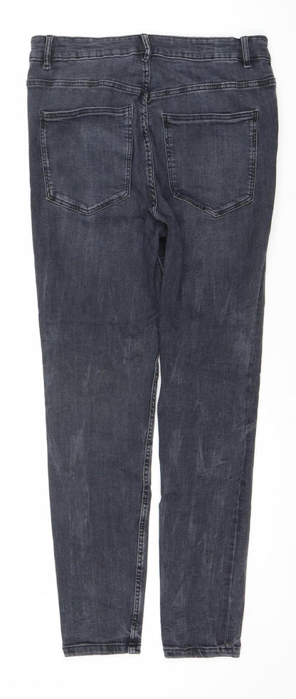 Zara Women's Blue Skinny Jeans Size 14