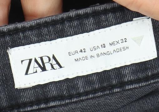 Zara Women's Blue Skinny Jeans Size 14