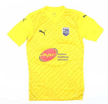 Puma Men's Yellow Football Jersey Size S