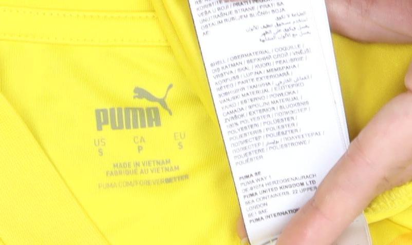 Puma Men's Yellow Football Jersey Size S