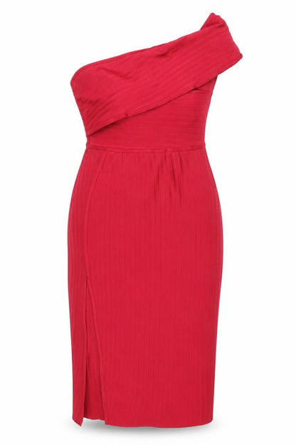 Missguided Women's Red One Shoulder Dress