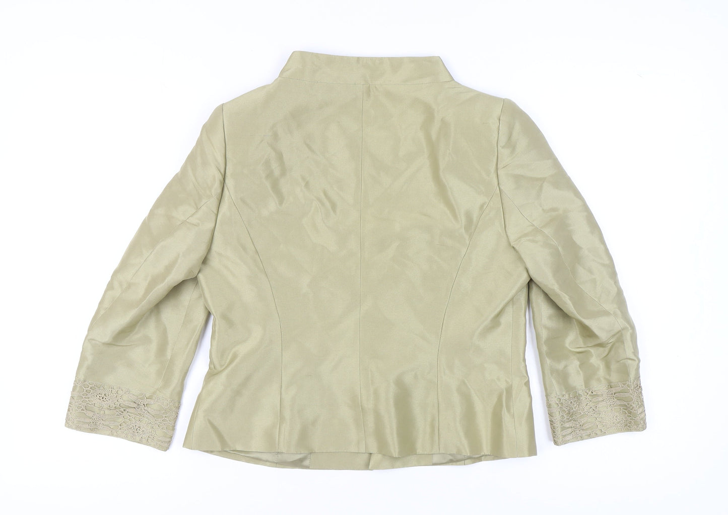 Presen de Luxe Beige Silk Women's Blazer Size 14