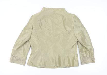 Presen de Luxe Beige Silk Women's Blazer Size 14