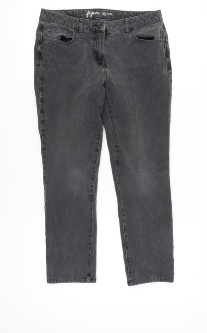Next Women's Grey Jeans Size 12 Dark Wash