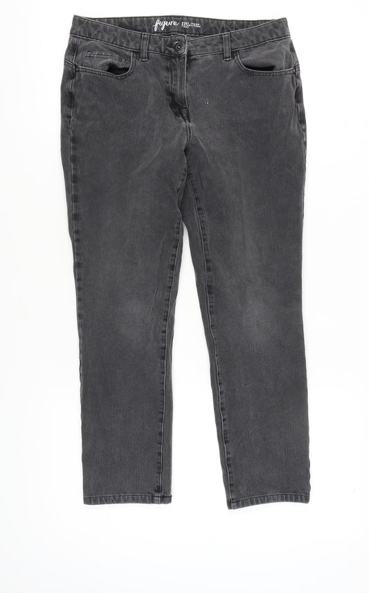 Next Women's Grey Jeans Size 12 Dark Wash
