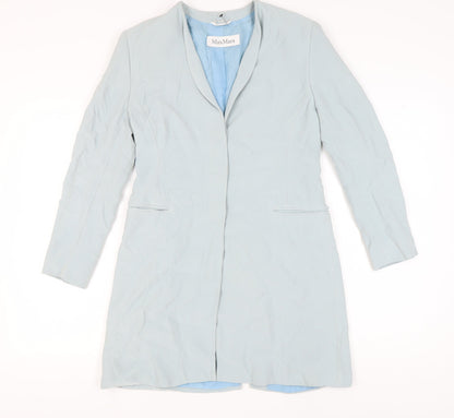 MaxMara Women's Blue Blazer, Size 12, Elegant Style