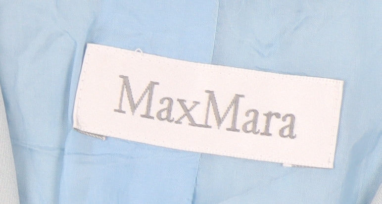 MaxMara Women's Blue Blazer, Size 12, Elegant Style