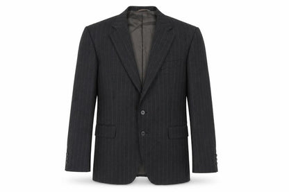 Sidi by git Men's Black Pinstripe Wool Blazer, Size UK 40R
