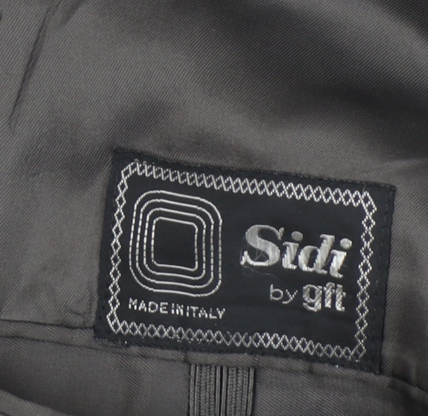 Sidi by git Men's Black Pinstripe Wool Blazer, Size UK 40R