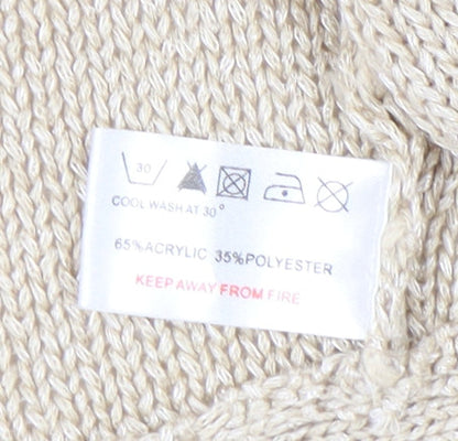 Womens UK Size M Nina Murati Beige Wrap Jumper