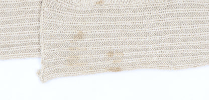 Womens UK Size M Nina Murati Beige Wrap Jumper