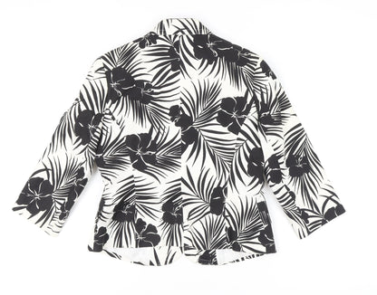 River Island Women's Black Floral Blazer Size 16