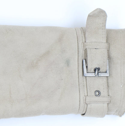 H&M Women's Beige Biker Jacket Size 8 Casual Autumn