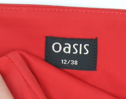 Oasis Women's Red Peplum Cocktail Dress Size 12
