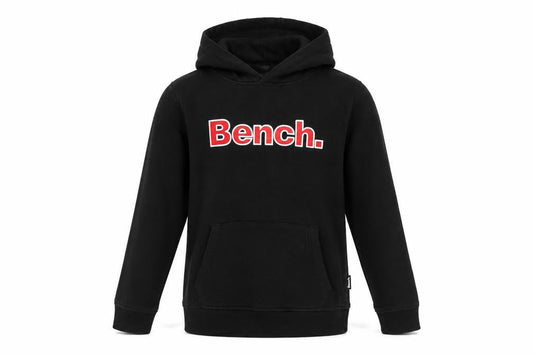Bench Boys Black Hoodie, 11-12 Years, Pullover Style