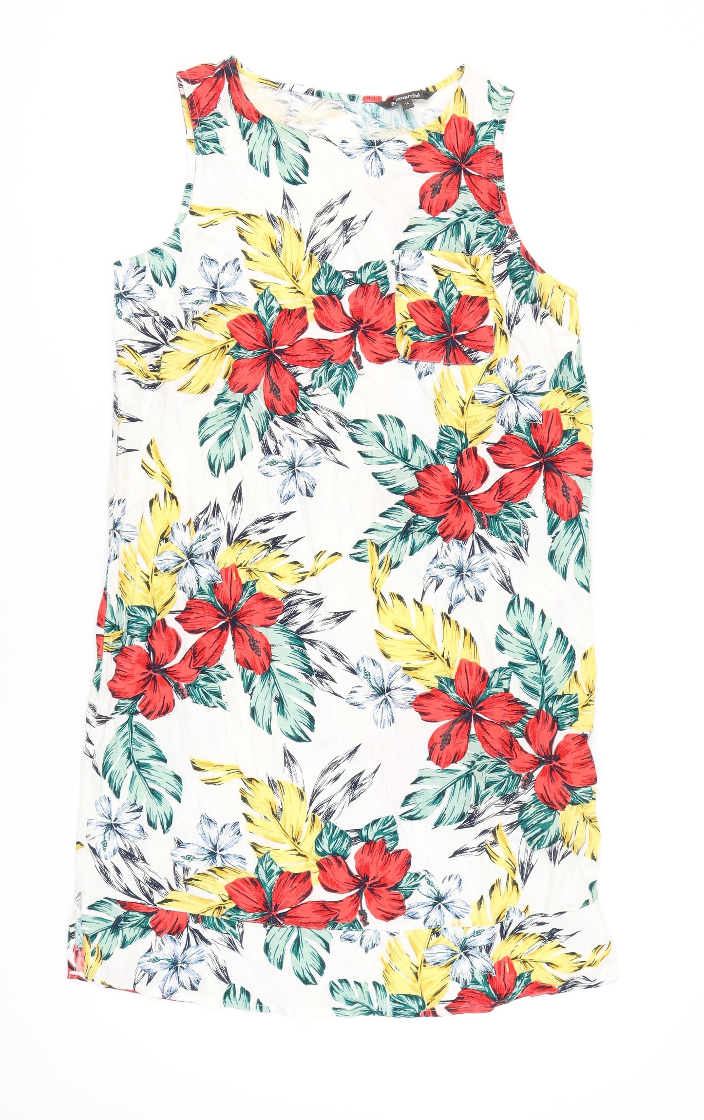 Bonmarché Women's Floral Shift Dress, Size 14, Multicoloured