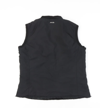 Ping Women's Black Waistcoat Size 14, Full Zip Casual Vest
