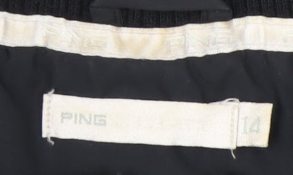 Ping Women's Black Waistcoat Size 14, Full Zip Casual Vest