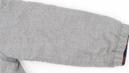 The Little White Company Boys Grey Hooded Puffer Jacket 5-6 Years