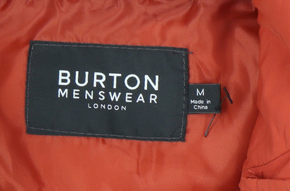Mens UK Size M Burton Menswear Orange Puffer Jacket