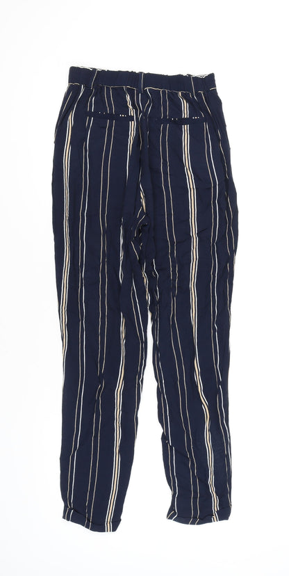 Phase Eight Women's Striped Blue Trousers UK 8