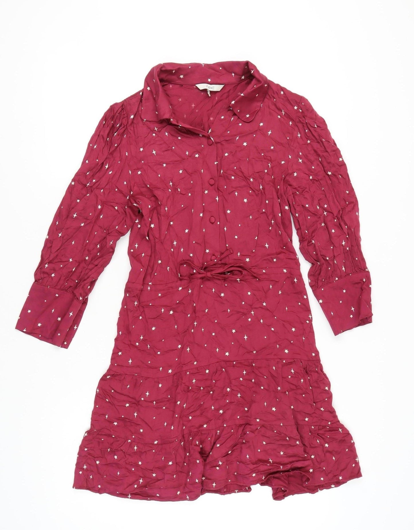 Next Women's Red Star Shirt Dress Size 14
