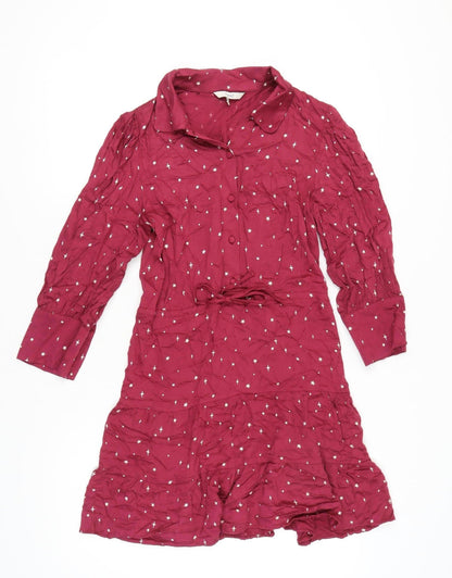 Next Women's Red Star Shirt Dress Size 14