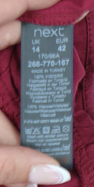 Next Women's Red Star Shirt Dress Size 14